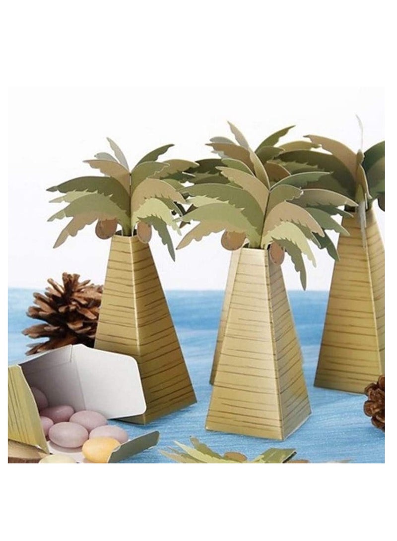 15pcs coconut tree candy boxes gift packaging box creative mini paper gift candy  box for wedding birthday festivals size 3.5*3.5*10cm - Image 1