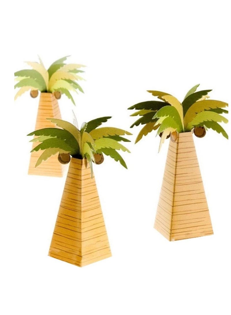 15pcs coconut tree candy boxes gift packaging box creative mini paper gift candy  box for wedding birthday festivals size 3.5*3.5*10cm - Image 3