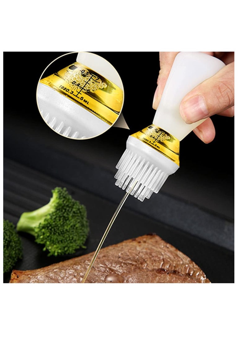 SYOSI 2 in 1 Oil Dispenser Bottle with Silicone Brush Leak-Proof Glass Quantitative Oil Dropper Measuring Bottle for Kitchen Cooking Baking BBQ (150ml) - Image 5