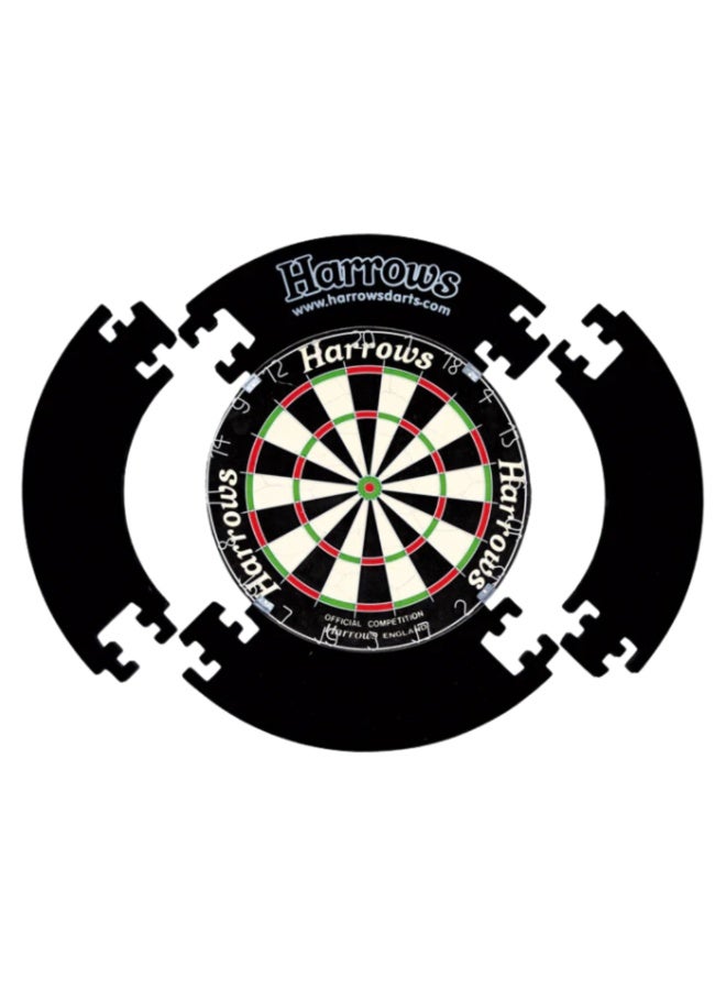 Harrows Dart Board Surround 4PC Set JE16 Black – Protective Dartboard Wall Guard Ring for Home & Club Dart Setup - Image 2