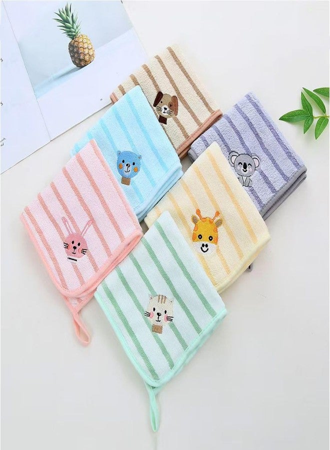 TERI BERI Baby Washcloths Pack of 3 – Ultra Soft Cotton Face Towels with Cute Animal Embroidery, 30x30 cm, Gentle for Newborns & Toddlers (Multicolor) - Image 1
