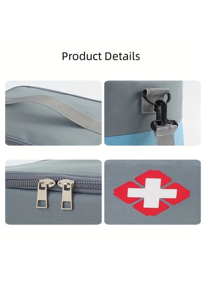 White And Red Medium Medical Bag Large Capacity First Aid Kit Organizer - Image 4