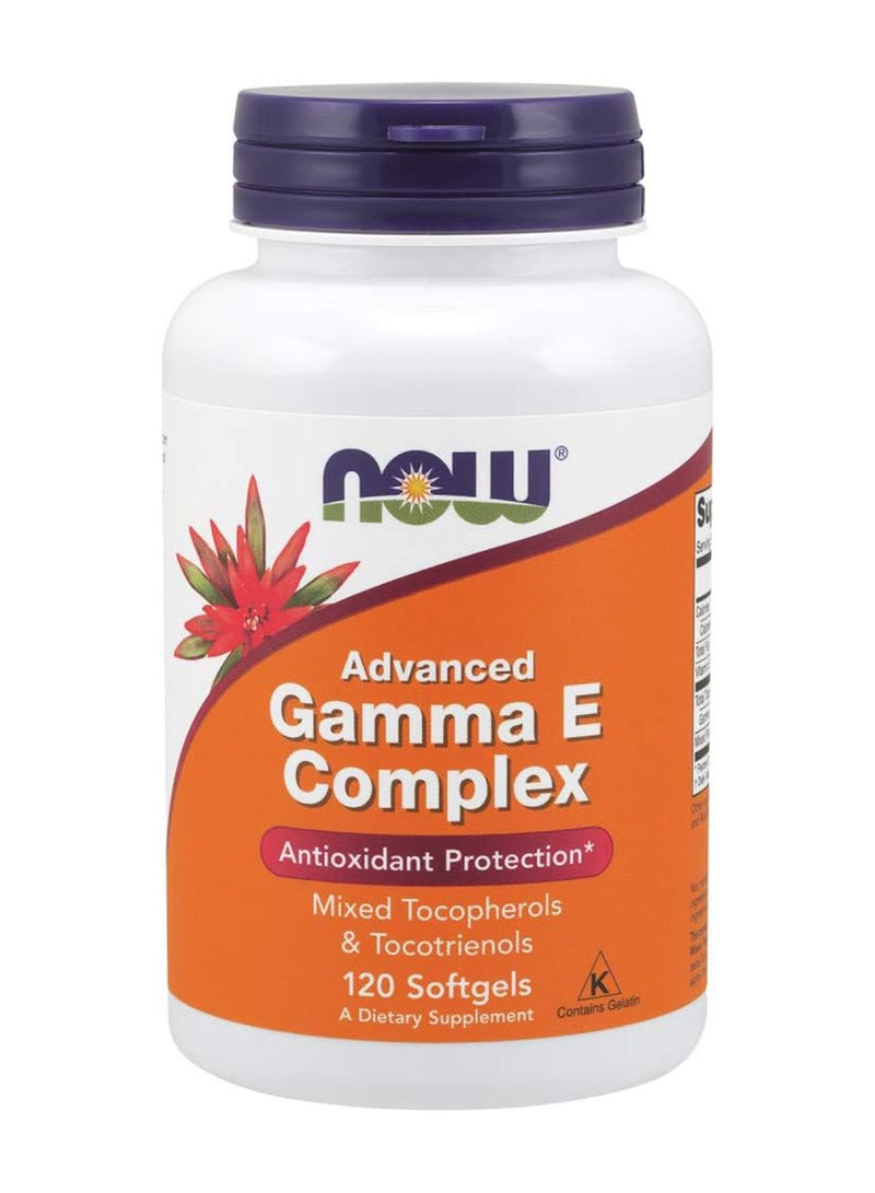 now Gamma E Complex, Advanced, 120 Softgels - Image 1