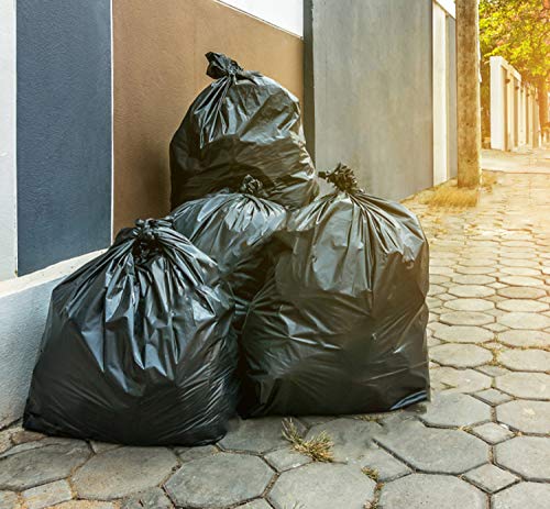 Tasker Contractor Garbage Bags 55 Gallon, 3 Mil Black Contractor Garbage Bag (50 Bags w/Ties) Large 55 Gallon Trash Bags Heavy Duty Liners, Extra Large Trash Liners for Construction, Industrial Bag - Image 3