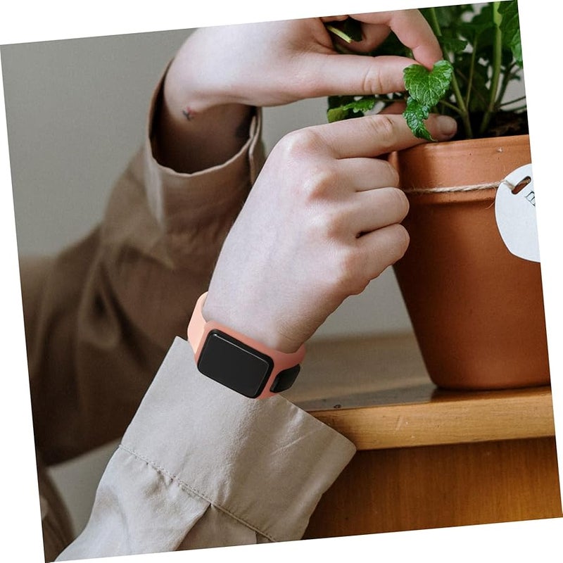 Pink Silicone Replacement Watch Band Strap for Smartwatch Wristband Accessory - Image 5