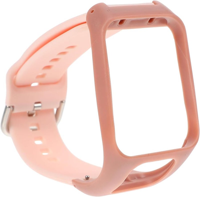 Pink Silicone Replacement Watch Band Strap for Smartwatch Wristband Accessory - Image 1