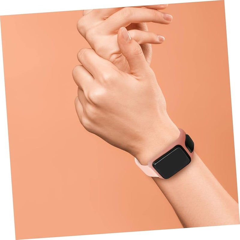 Pink Silicone Replacement Watch Band Strap for Smartwatch Wristband Accessory - Image 4