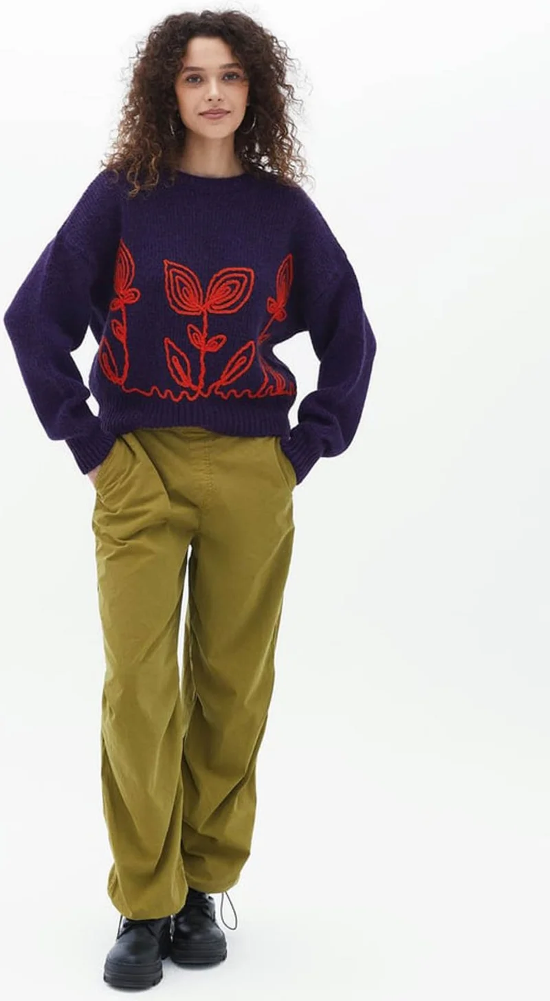 فاشن فريندز Women's Sweater Purple 24K0031K1
