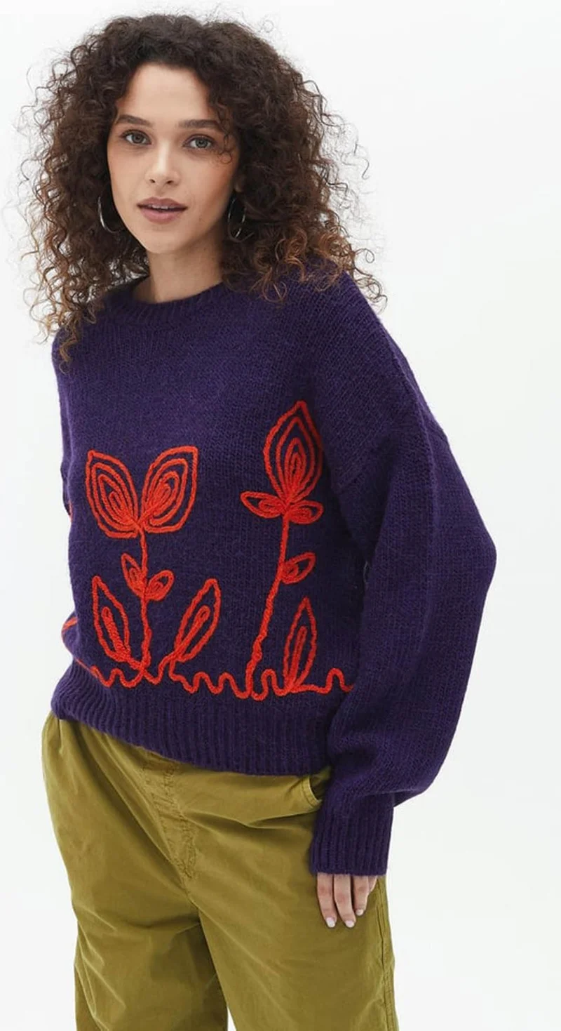 فاشن فريندز Women's Sweater Purple 24K0031K1