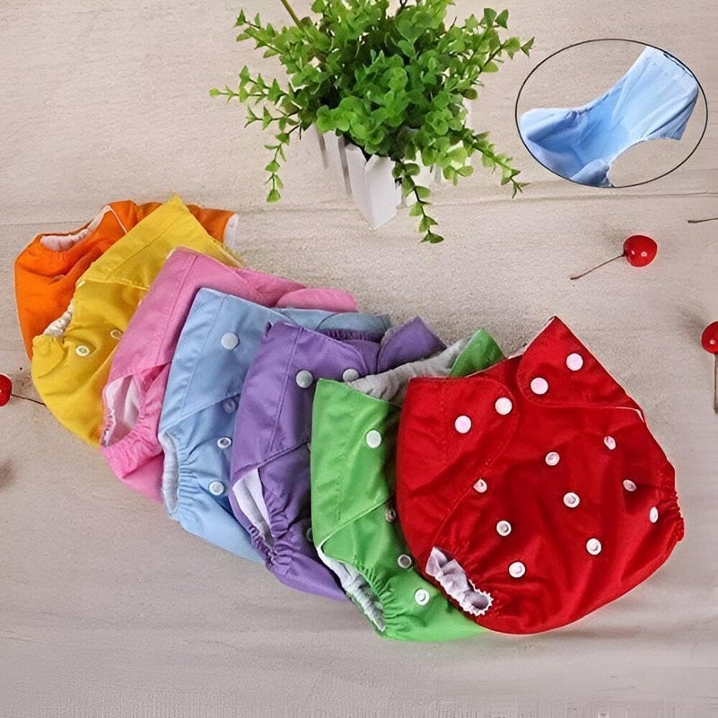 Baby Diaper - Reusable Cloth Diaper with Leak-proof Protection, High Absorption, Adjustable Size, Safe and Healthy, Available in Various Colors - Image 1