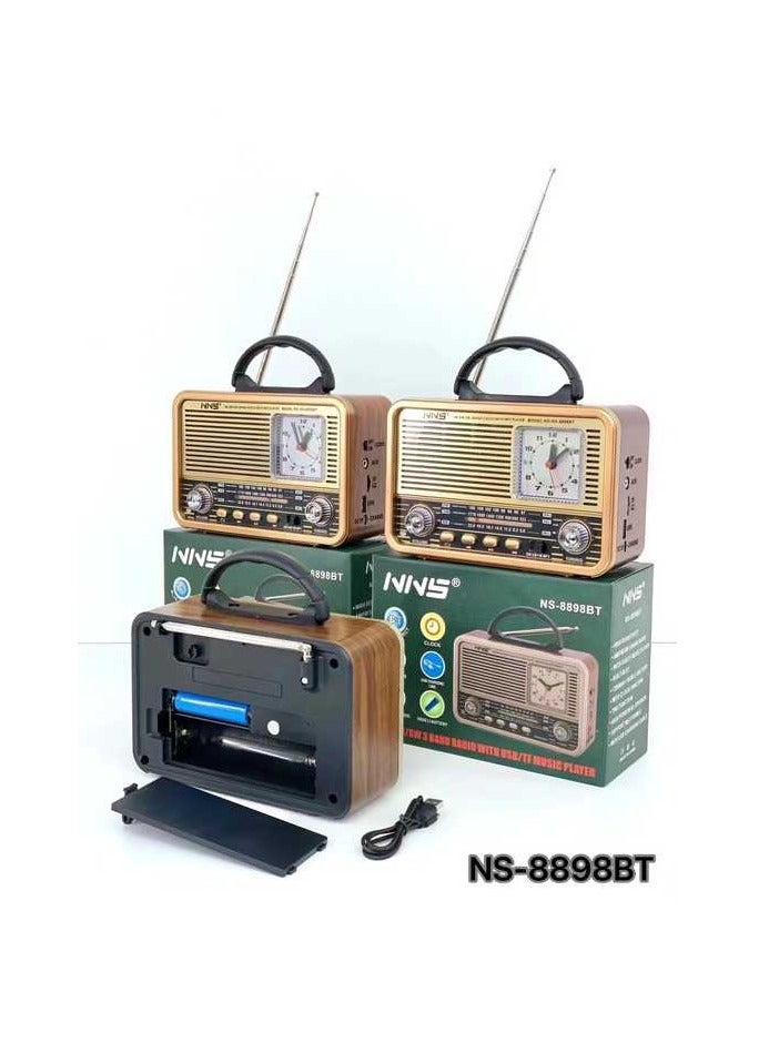 أن أن أس راديو NS-8898BT لاسلكي قابل للشحن راديو اف ام كلاسيك - Image 3