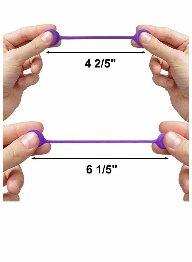 Reusable Twist Ties with Strong Magnet for Bundling and Organizing Cables, Headphone Cables, USB Charging Cords, Silicone Cord Winder Magnetic Cable Clips (8 Colors, 24 Pack) - Image 4