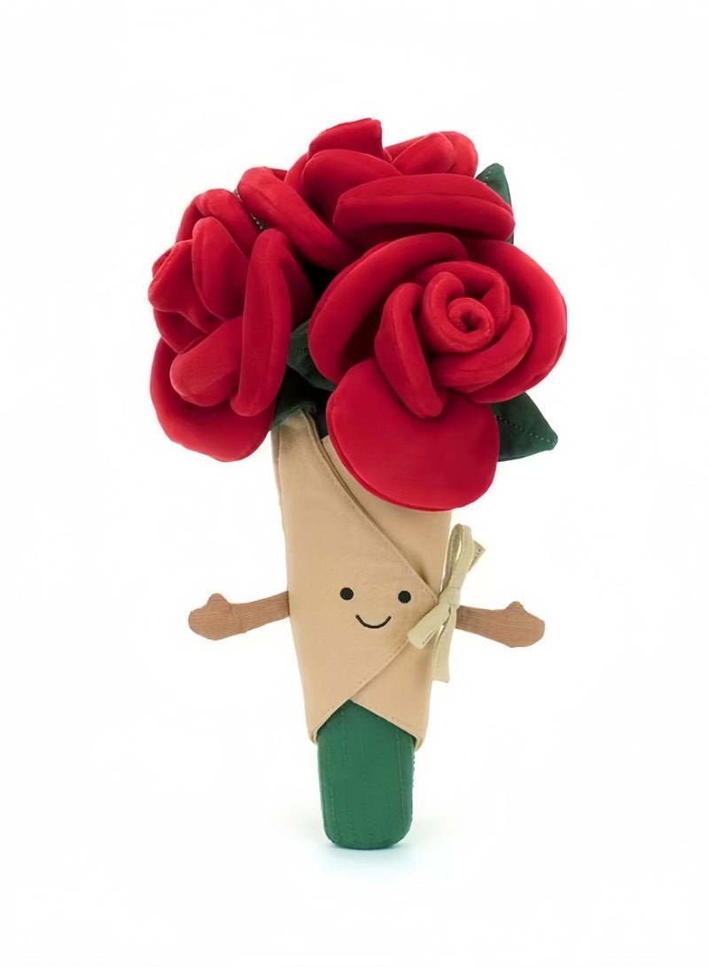 Jellycat Amusable Rose Bundle Plush Toy Holding Flowers Wedding Engagement Birthday Gift - Image 1