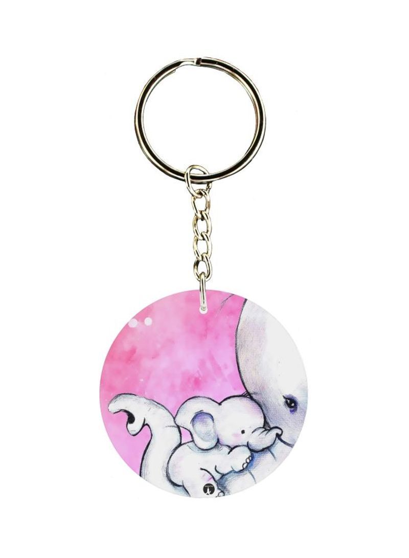RKN Elephant Printed Keychain