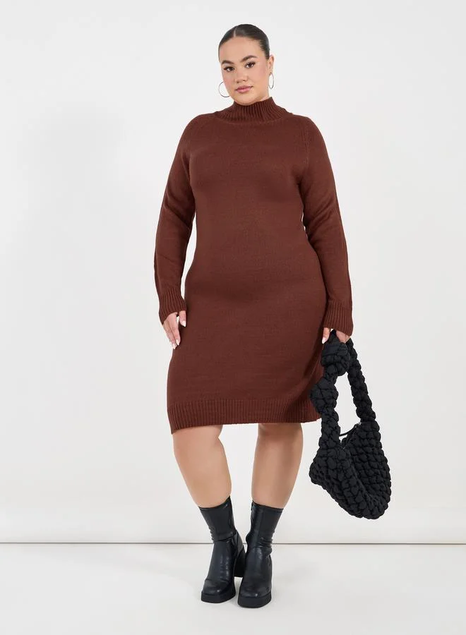 Styli Turtleneck Sweater Dress