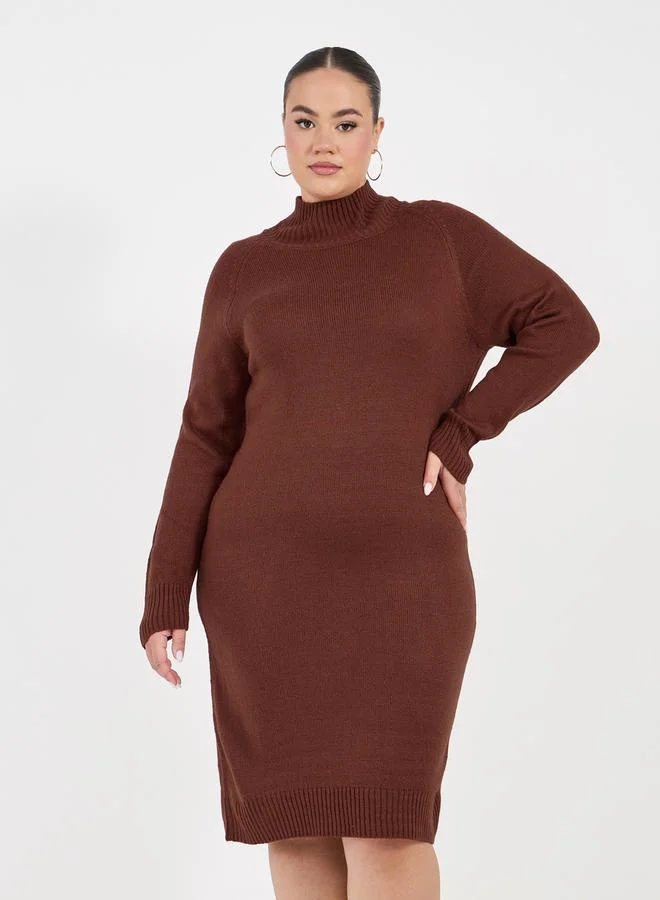 Styli Turtleneck Sweater Dress