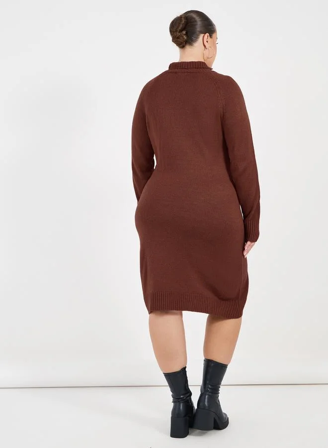 Styli Turtleneck Sweater Dress