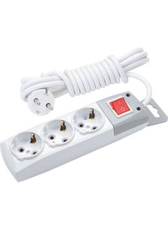 3-Gang Grounded Switched Group Socket with 3 Meter Cable