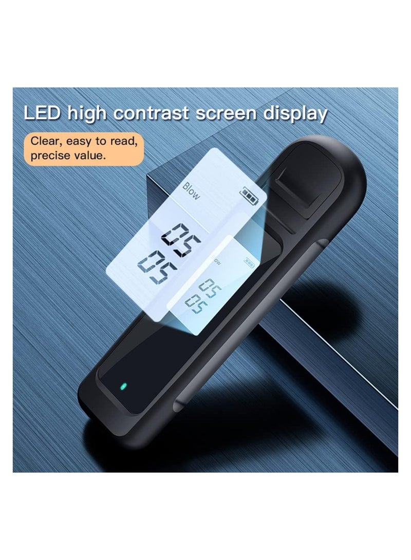 KASTWAVE Portable Alcohol Tester Alcohol Breathalyzer, Chargable Digital Led Display Quick Response, Professional Accurate Detection Breath Analyzer Detector for Family, Personal, Driver - Image 3