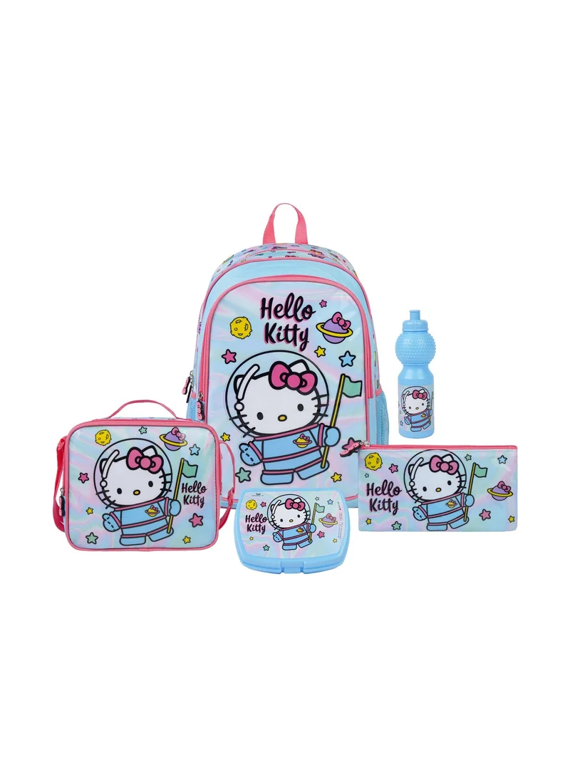 Sanrio Sanrio Hello Kitty 5-in-1 Backpack Set 18" | School Backpack with Lunch Bag, Lunch Box, Water Bottle & Pencil Case