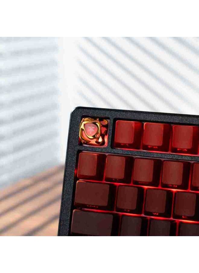 XVX Personality Creative Keycap Single Fog Surface Transparent Metallic Keyboard Mechanical Keyboard Keycap Gift-Color:Keycap-personalized Keycap-silver (black Characters)-pinxuan Keycap