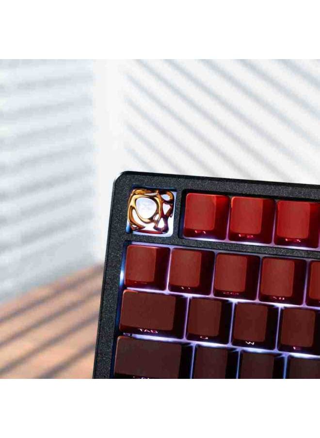 XVX Personality Creative Keycap Single Fog Surface Transparent Metallic Keyboard Mechanical Keyboard Keycap Gift-Color:Keycap-personalized Keycap-silver (black Characters)-pinxuan Keycap