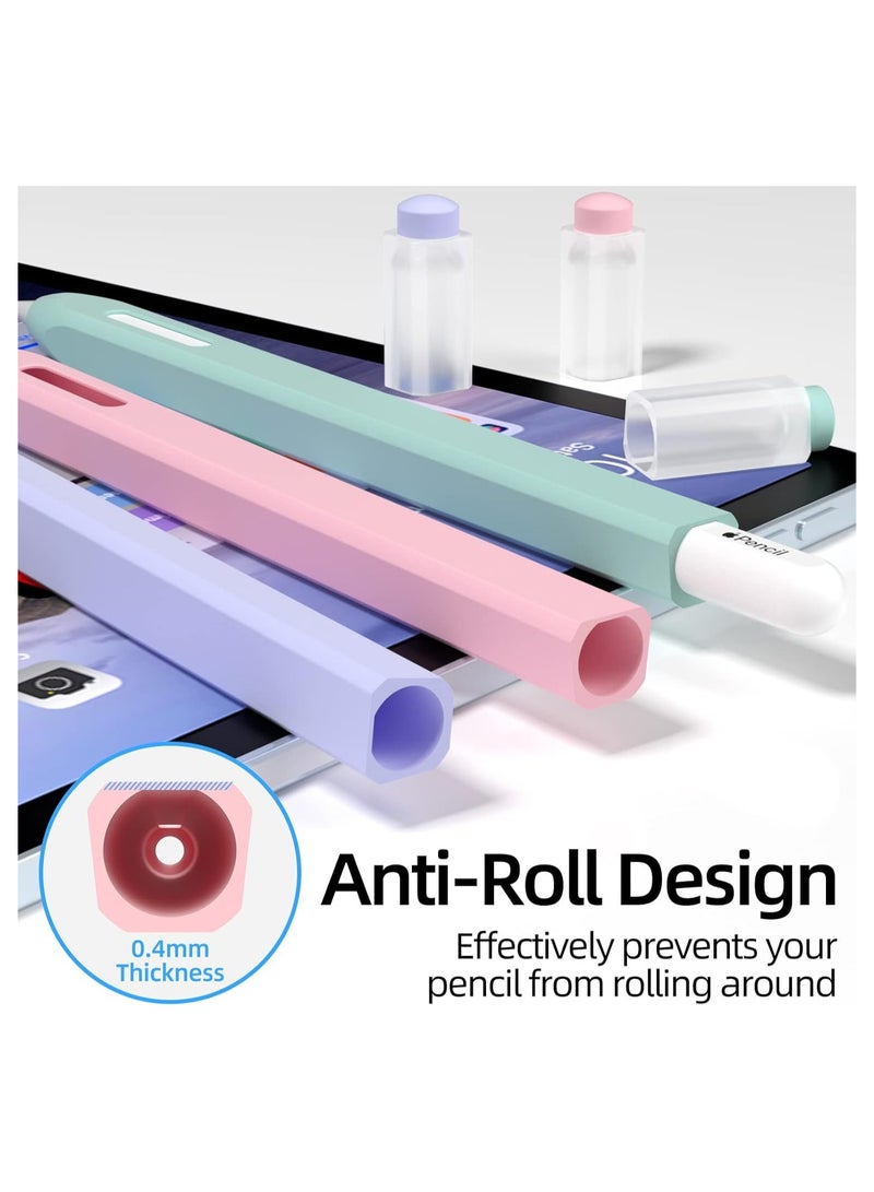 Excefore [3 Pack] Pencil Case for Apple Pencil 2nd Generation Case, Classic Design, Durable Silicone Case, [with 10 Silicone Tip Cover], for Apple Pencil 2nd Generation - Image 4