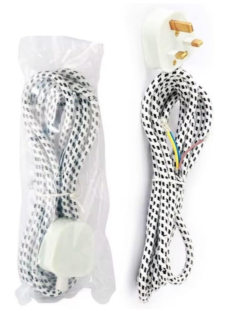 Electric Iron Cord 13 Amp 3 Core Steam Generator /Dry Iron Mains Power Cable Flex Lead + Uk Plug 3 Meter - Image 3