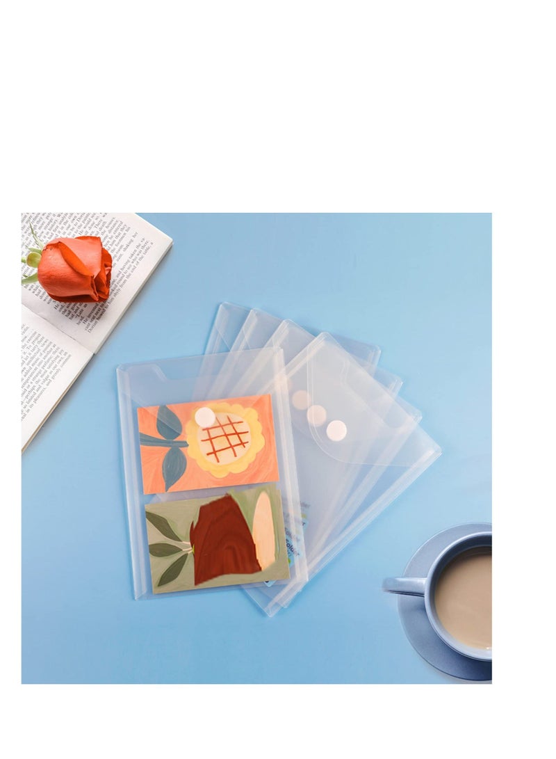 12 Pack Stamp and Die Storage Pockets, Transparent Plastic Folders, Clear Plastic Envelopes Storage Bag, Suitable for DIY Scrapbooking Paper Card Craft Cutting Dies for Card Making