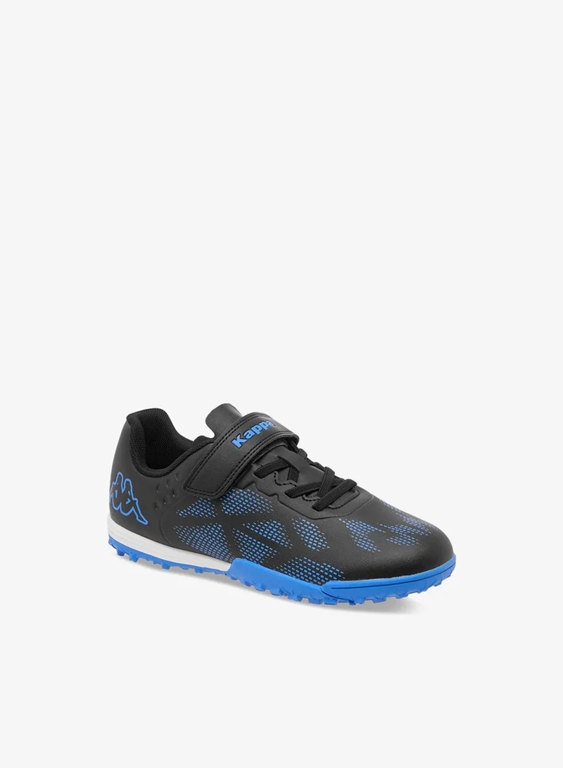 Kappa Boys' Logo Print Football Shoes with Hook and Loop Closure