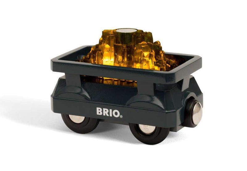 BRIO World - 33896 Light Up Gold Wagon - Interactive 2 Piece Toy Wagon Set | Enhances Creativity | Compatible with All Toys | Safe and Tested for Kids Ages 3 and Up - Image 3