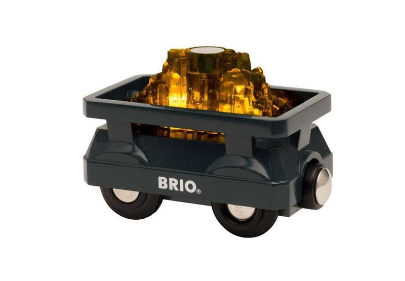 BRIO World - 33896 Light Up Gold Wagon - Interactive 2 Piece Toy Wagon Set | Enhances Creativity | Compatible with All Toys | Safe and Tested for Kids Ages 3 and Up - Image 2