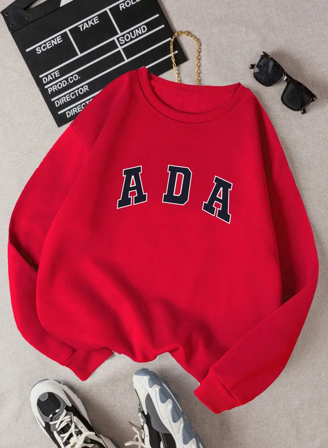 Take Two Take Two Girls Letter Print Long Sleeve Sweatshirt