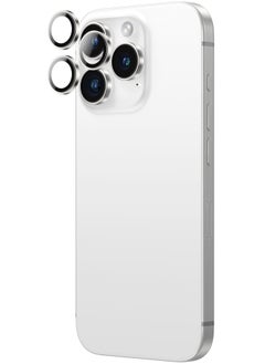 AMAZINGthing Supreme Tempered Glass for iPhone 16 PRO and iPhone 16 Pro MAX Camera Lens Protector Aluminum AR Lens Defender - Silver  - Image 3