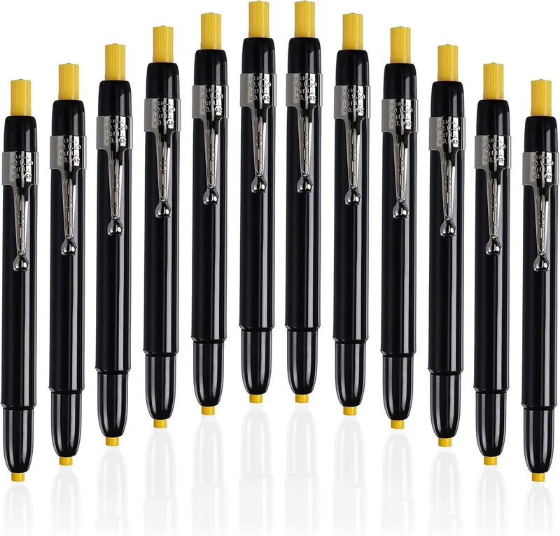 Listo Yellow Grease Pencils/Marking Pencils, 1620BYW, 12 Count - Refillable and Non-Toxic for Industrial Use - Image 1