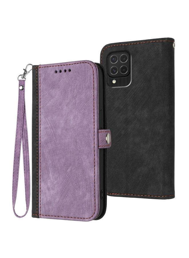 اس-توب جراب هاتف جلدي لهاتف Samsung Galaxy M62 / F62 مع مشبك جانبي وحزام يد مزدوج الطي - Image 1