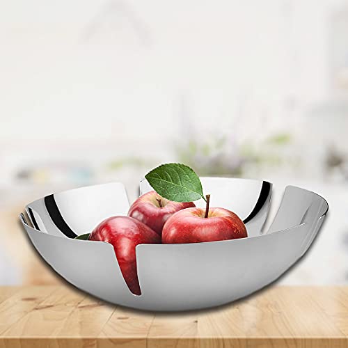 FNS Oregon Stainless Steel Multipurpose Fruit Basket Bowl Contemporary Stylish Ideal for Fruits (1 Fruit Basket) - Image 2