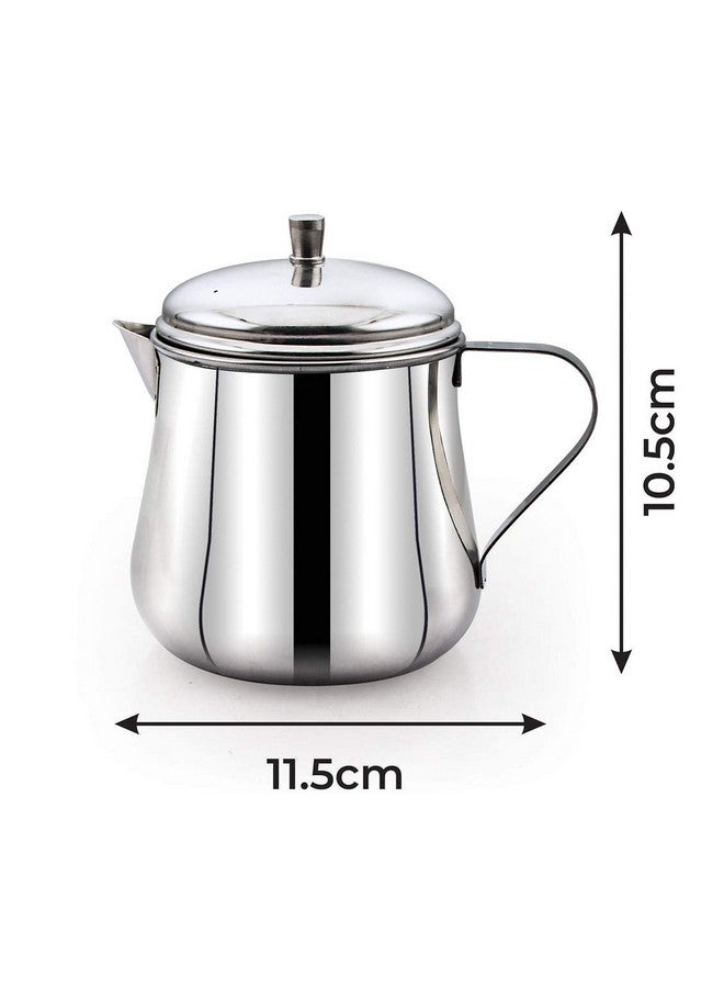 Expresso Set of 2 Stainless Steel Tea and Coffee Pot | Serving Stainless Steel Teapot with Lid | Pack of Two 175ml & 280 ml Tea Serving Pot - Image 4