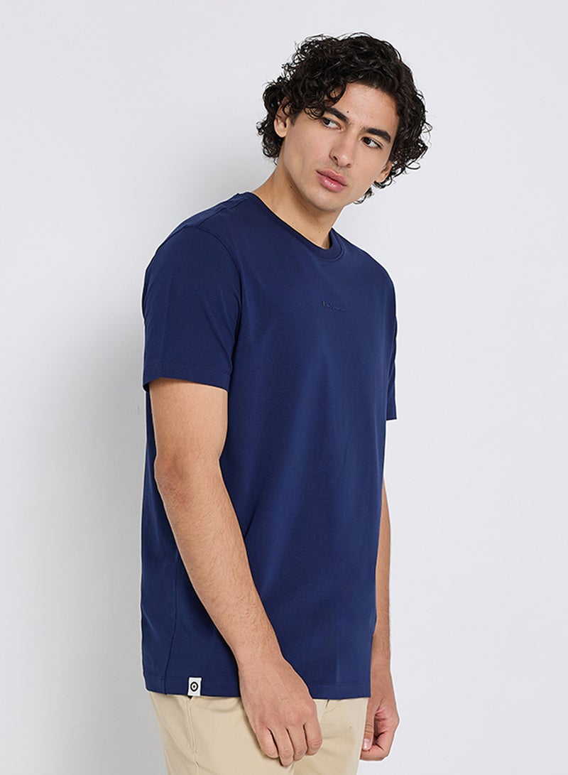 Ben Sherman Spandex Logo Embroidered Crew Neck T-Shirt - Image 3