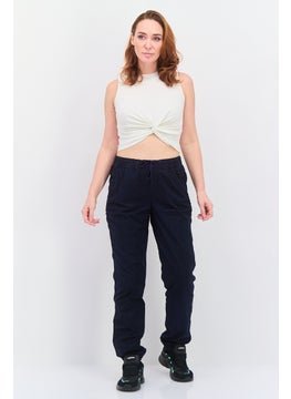 Robe Di Kappa Women Regular Fit Solid Pants, Navy  - Image 3
