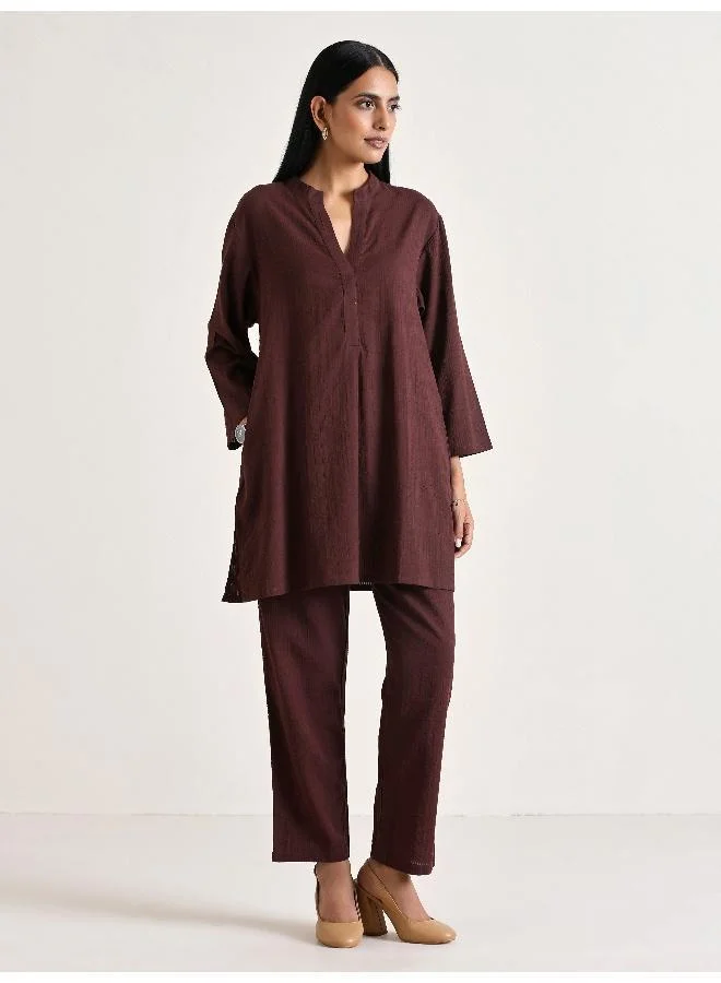 trueBrowns Cola Brown Relax Fit Co-Ord Set