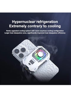 MOCOM X136 Mobile Phone Cooler with 2500mAh Battery – 3-Speed Adjustable Semiconductor Cooling Fan Radiator for iPhone, Android, PUBG Gaming, and More  - Image 2