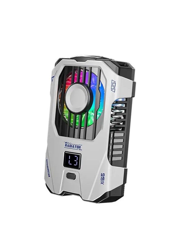 MOCOM - X136 Mobile Phone Cooler with 2500mAh Battery – 3-Speed Adjustable Semiconductor Cooling Fan Radiator for iPhone, Android, PUBG Gaming, and More - Image 1