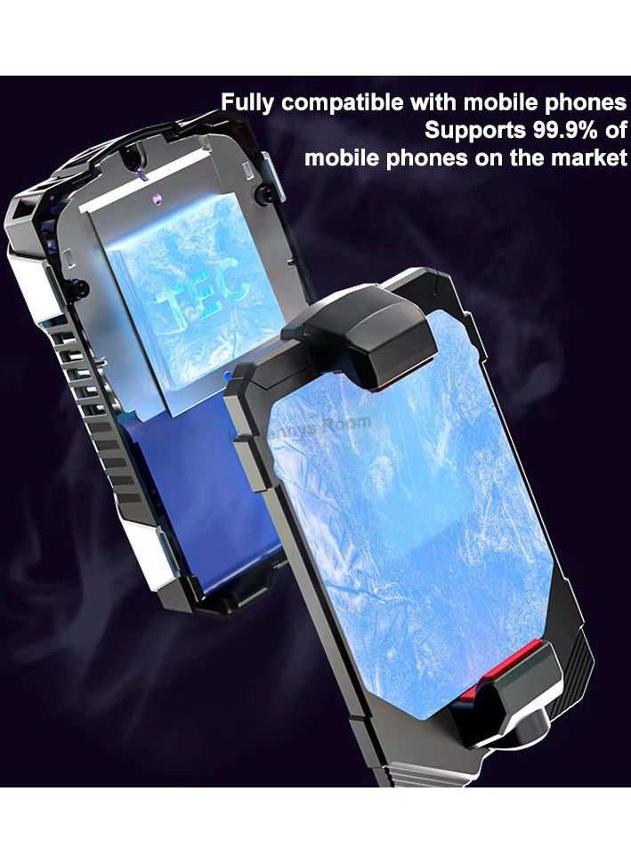 MOCOM - X136 Mobile Phone Cooler with 2500mAh Battery – 3-Speed Adjustable Semiconductor Cooling Fan Radiator for iPhone, Android, PUBG Gaming, and More - Image 1