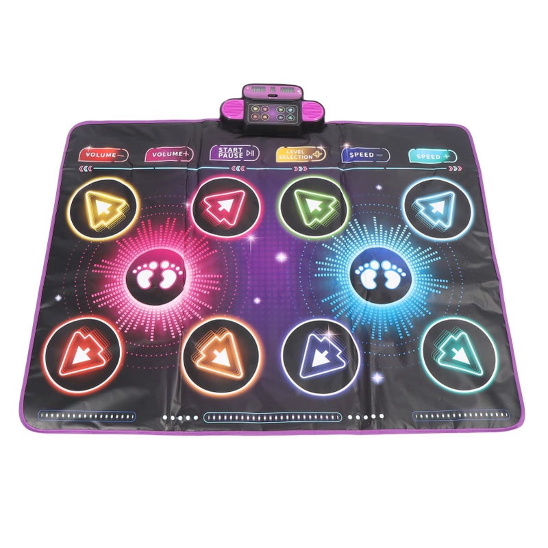 Zunate Electronic Dance Mat For Kids Dual Player Interactive Game Pad With Built In Music Enhances Coordination And Intelligence 41.5 X 35 Inch Black - Image 5