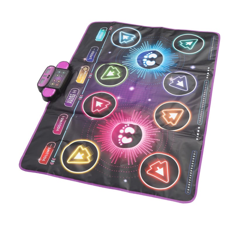 Zunate Electronic Dance Mat For Kids Dual Player Interactive Game Pad With Built In Music Enhances Coordination And Intelligence 41.5 X 35 Inch Black - Image 2