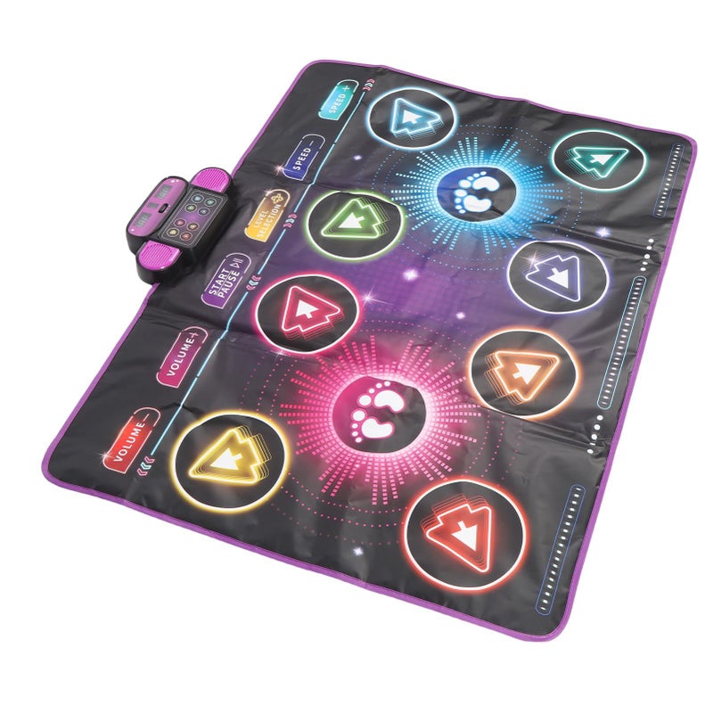 Zunate Electronic Dance Mat For Kids Dual Player Interactive Game Pad With Built In Music Enhances Coordination And Intelligence 41.5 X 35 Inch Black - Image 4