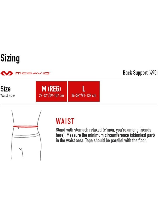 Mcdavid 495Rbk Level 2 Back Support - Large, Black - Image 3