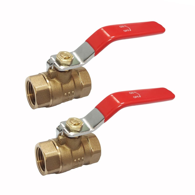 Sphagaceae 1/2 Ball Valve NPT Female Threaded Brass Ball Valve,600 WOG Full Port Forged Brass Body Ball Valve, US Standard Heavy-Duty Water Shut Off Valve-1/2 Inch (2-Pack) - Image 1