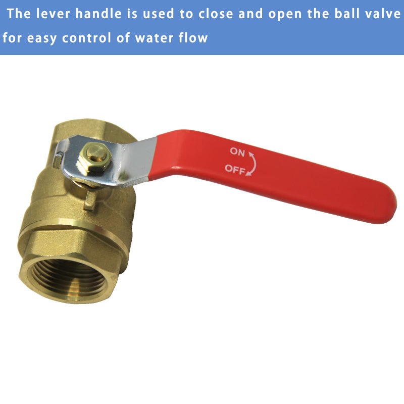 Sphagaceae 1/2 Ball Valve NPT Female Threaded Brass Ball Valve,600 WOG Full Port Forged Brass Body Ball Valve, US Standard Heavy-Duty Water Shut Off Valve-1/2 Inch (2-Pack) - Image 5